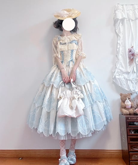 Miss Point / ミスポイントの花園 刺繍段々ワンピース, JSK. SK SP版 [LO1473]