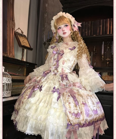 Twin Bears / Antique Gemstone Fragrance ロリィタドレス OP, JSK③ [LO1598]