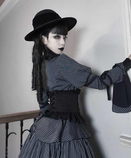 VantablackStudio / Wednesday Addams ゴシック SK, 姫袖ブラウス  [LO1401]