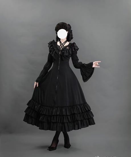 アラビアンナイトゴシック / 毒牙ゴシック ブラウス、スカート、黒羽ワンピースドレス [LO762]