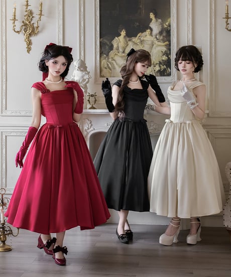 with PUJI / 最愛の告白 クラシック リトル・パーティードレス set [LO1573]