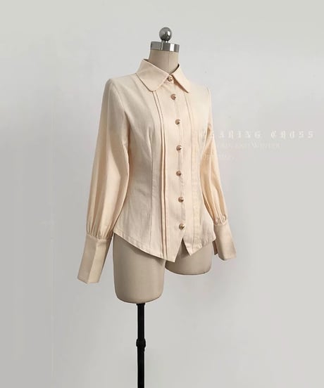 Charing Cross / ブラウングリーンのロングスタイル コート、ベスト、スカート、ブラウス ② [LO1279]