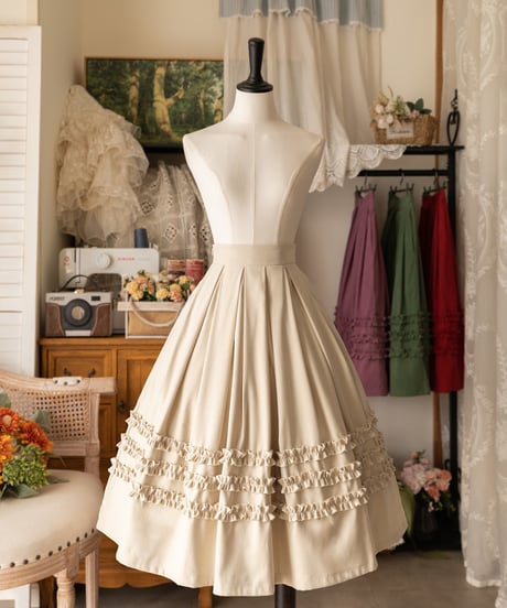 Forest Wardrobe 森林のかご4.0 三段フリルスカート [LO950]