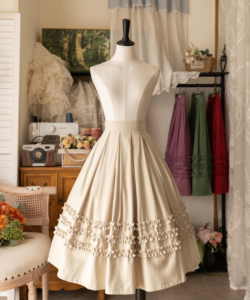 Forest Wardrobe 森林のかご4.0 三段フリルスカート [LO950] | Ro