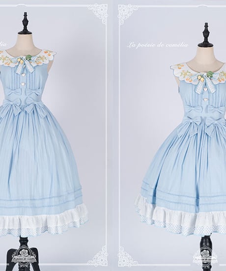 la poésie de camélia いちご 刺繍ロリィタ JSK ロング [LO474]
