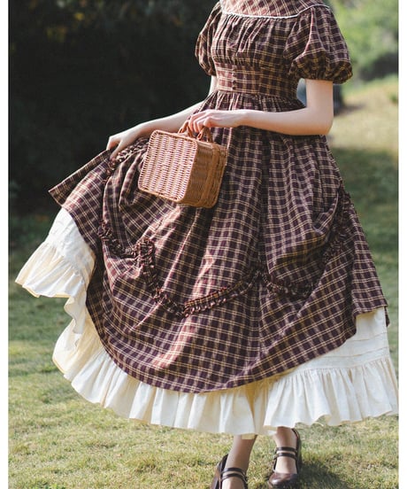 Forest Wardrobe 森林のピクニック ロングワンピース、ペチコート [LO1384]