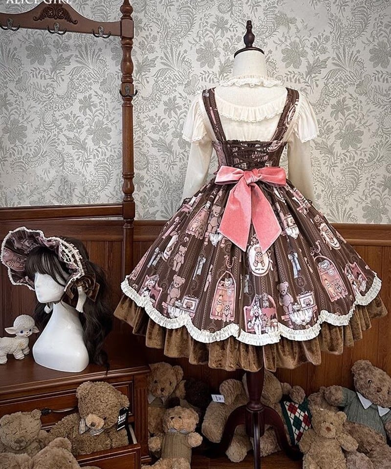 Alice Girl / ベアドールウォール ロリィタ JSK、OP、長袖 Alice Girl / ベアドールウォール ロリィタ JSK、OP、長袖