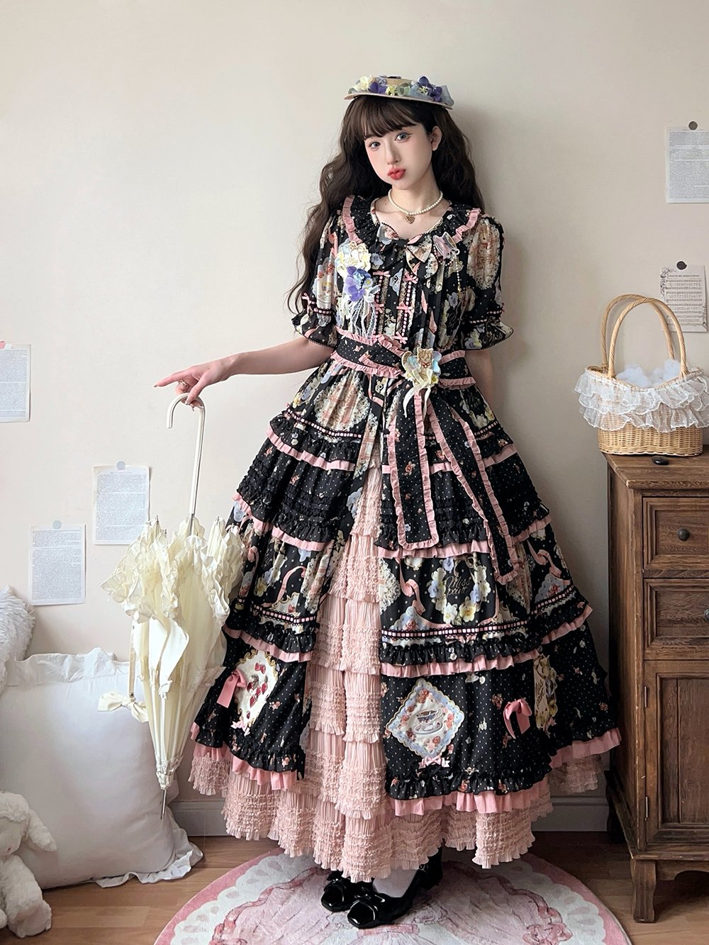 misspoint  薔薇園の姫　ロリータ　レース　ワンピース　お茶会 misspoint 薔薇園の姫 ロリータ レース ワンピース お茶会