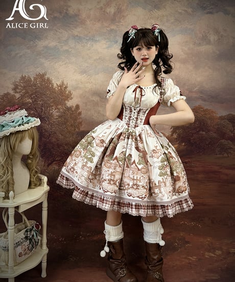Alice Girl  / 森の中の農場 バイエルン風 ロリィタ コルセットJSK [LO976]