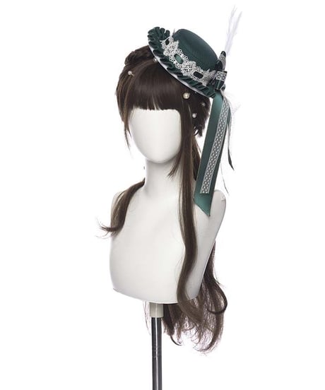 YUPBRO  ロブニャ ブリティッシュスタイル ゴシックロリィタ ドレス  ボンネット、ドレスハット [LO483]