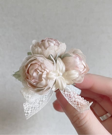 chibi shop 芍薬シリーズ フラワーブローチ・ヘアクリップ [LO565]