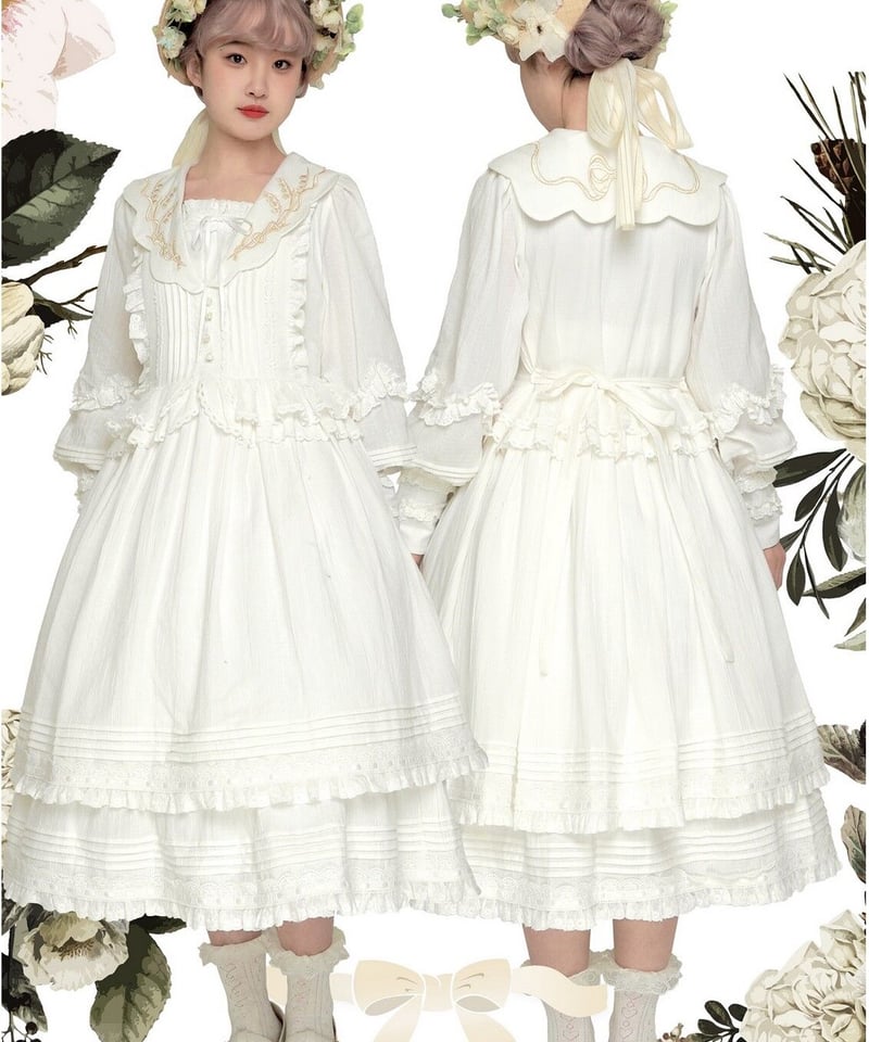 南十字宇宙洋服社 鹿鈴シリーズ ワンピース M [LO435] | Roses on the