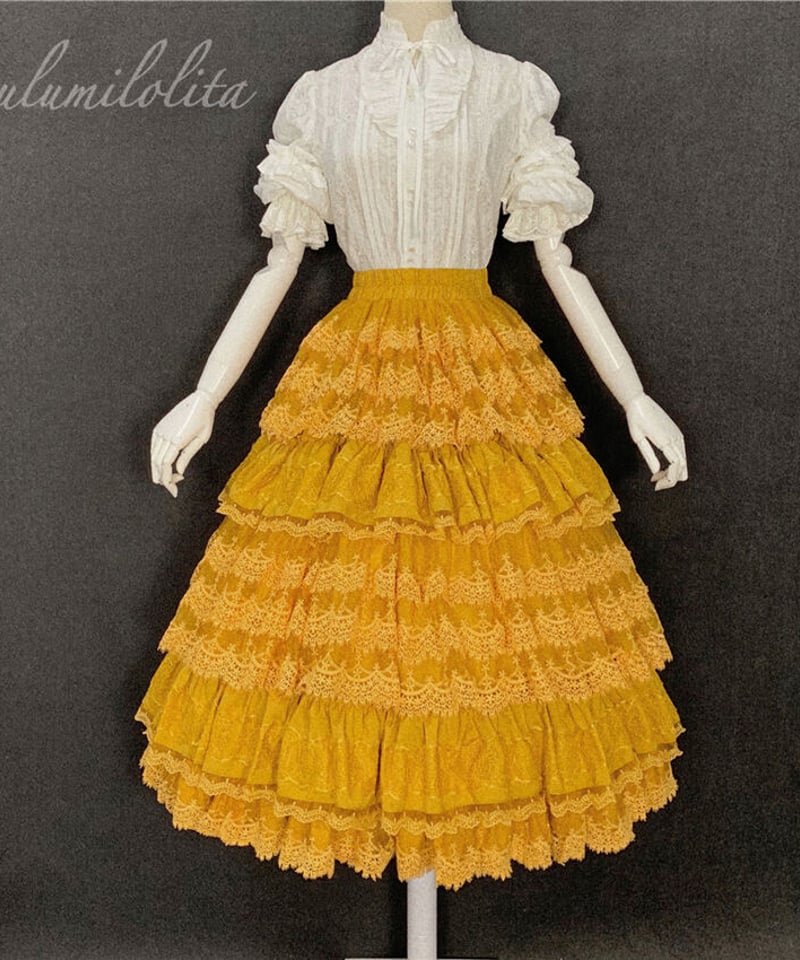 Culumilolita レースレイヤードスカート ペチコート ロング[LO551] | R 