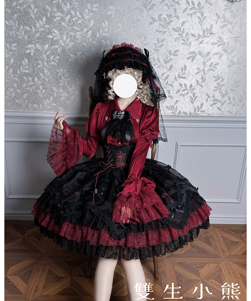 Twin Bears / 黒霧の幽宴 ロリィタドレス JSK、ブラウス⑩ [LO1513]
