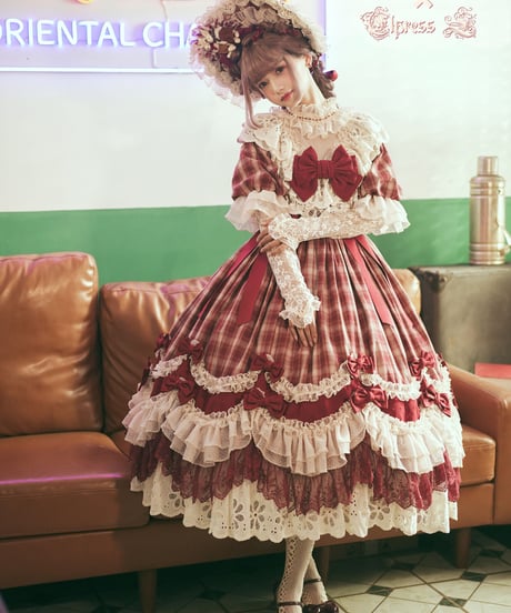 Elpress L "Hi, Mom" コラボ 豪華版 ロリィタドレス+ボンネット[LO358]
