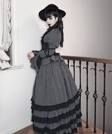 VantablackStudio / Wednesday Addams ゴシック SK, 姫袖ブラウス  [LO1401]