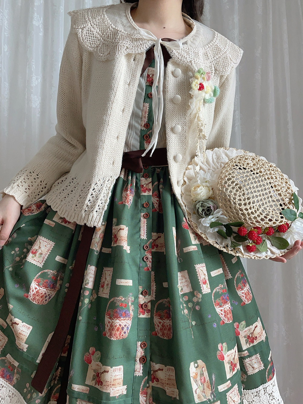 lolita様☆専用☆Honey mi Honeyヒョウ柄グリーンカーディガン ALL＞TOPS