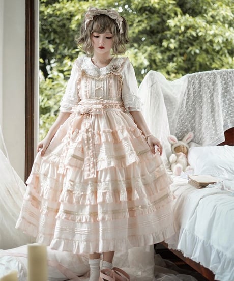 chibi shop 芍薬シリーズ テンセルレース ロングスカート[LO565]