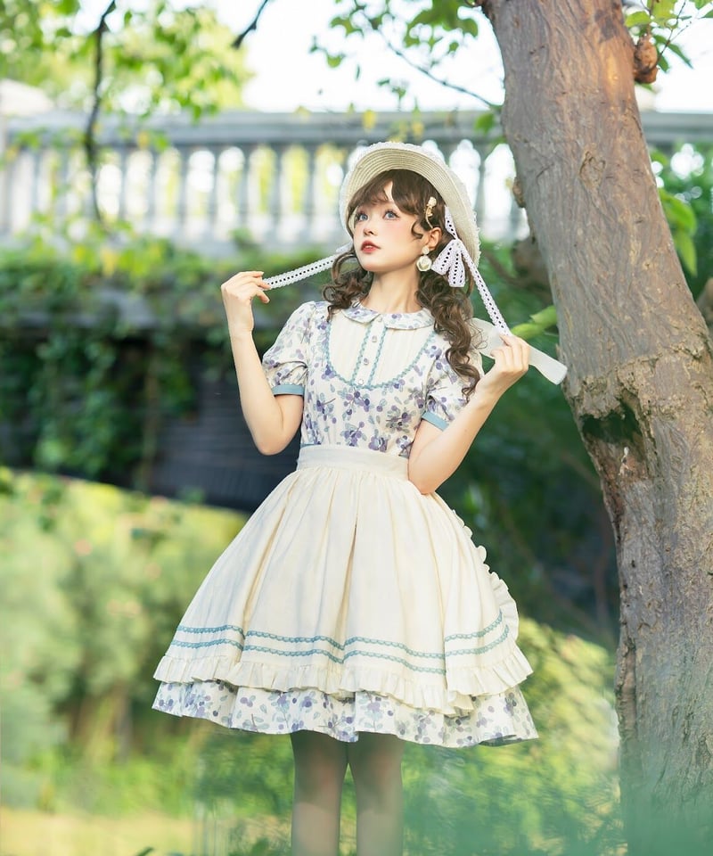with PUJI / ガーデンパーティ ロリィタドレス コットン 半袖 