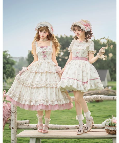 with PUJI Letter and Poetry / 芳しき追憶 ロリィタドレス set [LO1584]