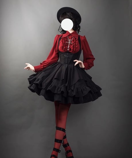 VantablackStudio / モロッコ侯爵  ゴシック ブラウス・コルセットJSK [LO807]