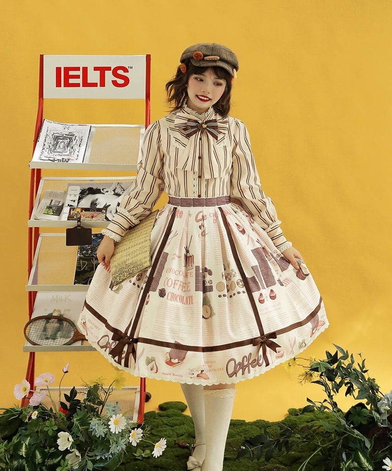 Miss Point チョコレートデイリー ロリィタ スカート [LO364 Miss Point チョコレートデイリー ロリィタ スカート [LO364