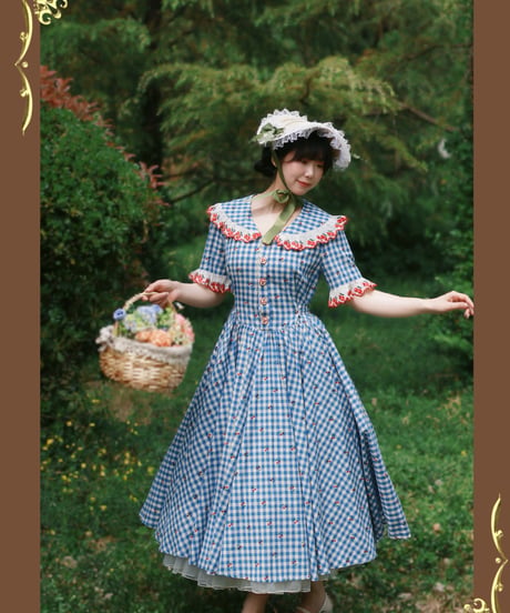 Wizard of Oz / Antique book &  Fairy Tale Town レトロ ヴィンテージ風 ドレス [LO1457]