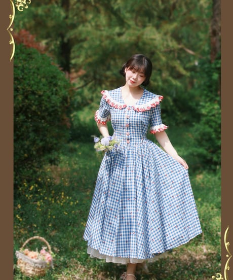 Wizard of Oz / Antique book &  Fairy Tale Town レトロ ヴィンテージ風 ドレス [LO1457]