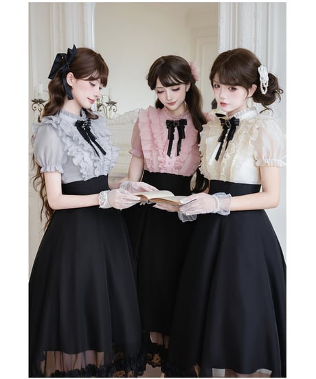 with PUJI  /  ローラのお茶会〜月見〜 ロング丈ワンピース [LO1426]