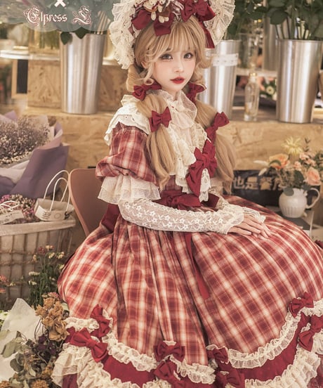 Elpress L "Hi, Mom" コラボ 豪華版 ロリィタドレス+ボンネット[LO358]