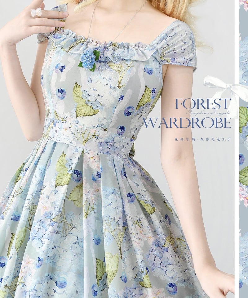 Forest Wardrobe 森林のかご3.0 花柄ワンピース [LO748] | Rose