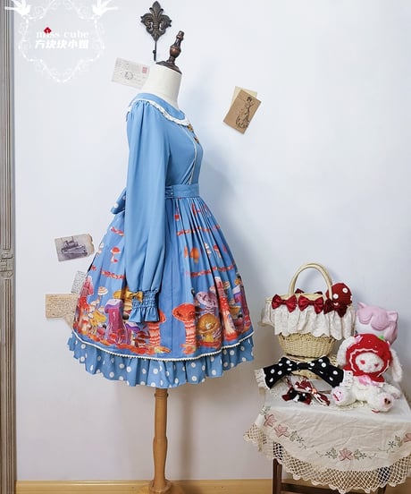 Miss Cube きのこの妖精 ロリィタドレス 長袖ワンピース  [LO939]