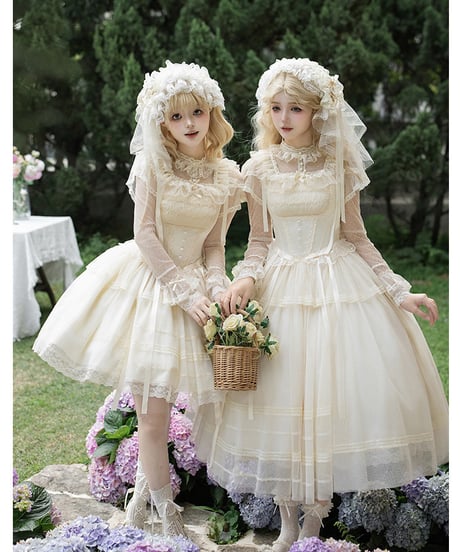 with PUJI Letter and Poetry / 告白詩 ロリィタドレス set [LO1579]