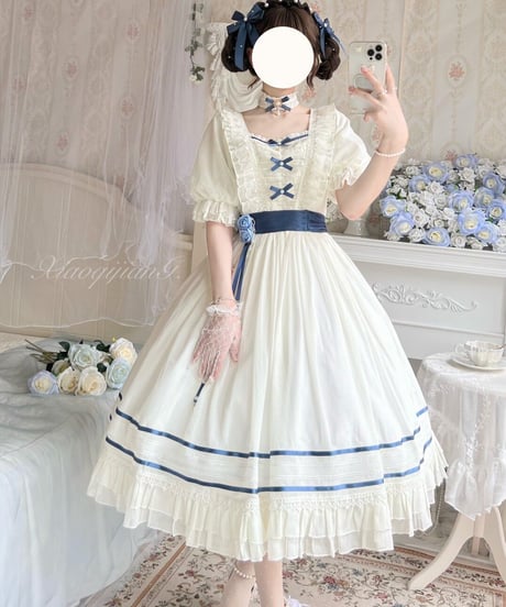 二十四会Lolita 静かな時間 シフォン ロングワンピース [LO567]