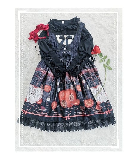 櫻田小鹿 S～5XL ロングカフス ロリィタブラウス フリル ドールカラー [LO205]