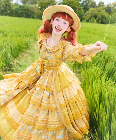 Miss Point 向日葵の庭園 ロリィタドレス 豪華版（DX版） 前あきワンピース  [LO1213]