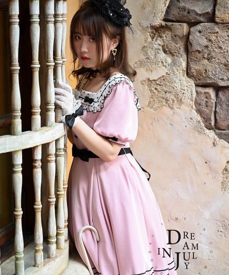 Holiday Time in Colmar スクエアネック 半袖ワンピース [LO338]
