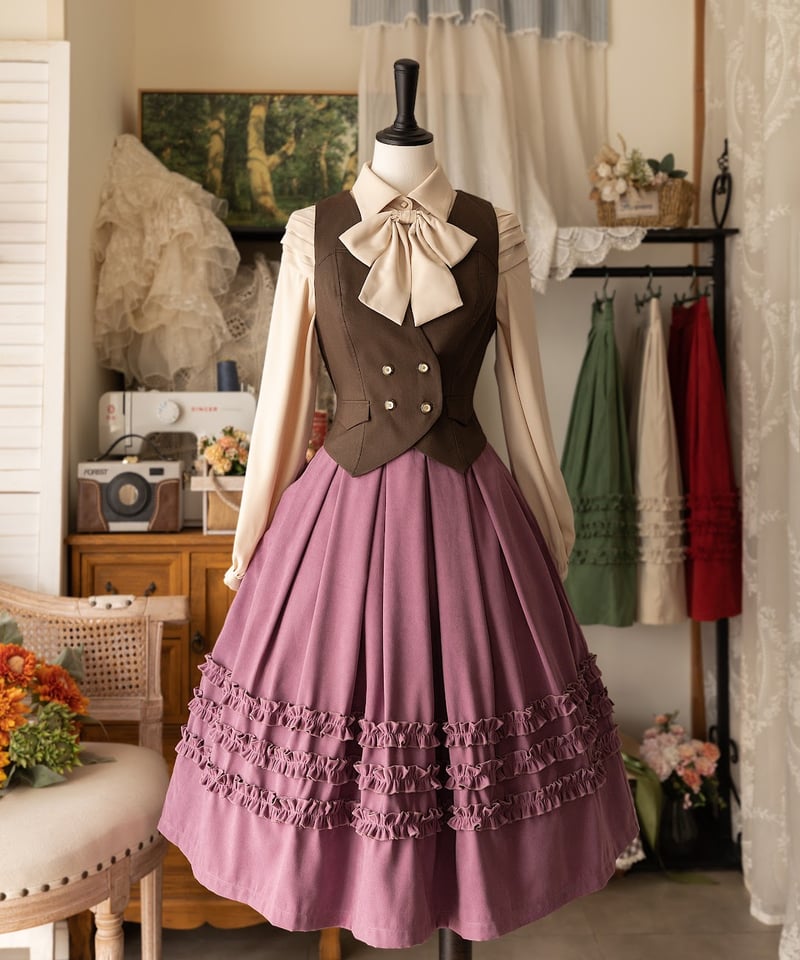 Forest Wardrobe 森林のかご4.0 三段フリルスカート [LO950] | Ro