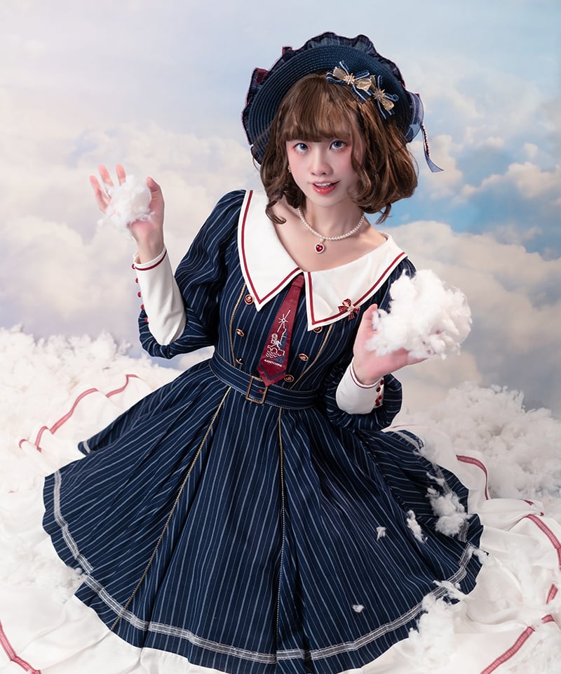 Fantastic Wind / サントリー二 マリン風レトロワンピース 2XL