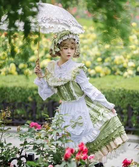 Lucy and  Lory / Pastoral roaming クラシック コットンロング ロリィタドレス JSK [LO860]
