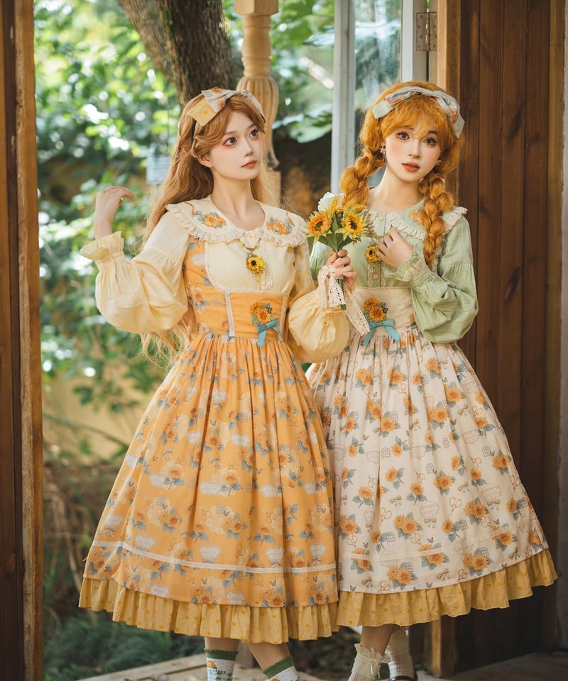 Miss Point 向日葵の庭園 ロリィタドレス コルセットJSK Miss Point 向日葵の庭園 ロリィタドレス コルセットJSK