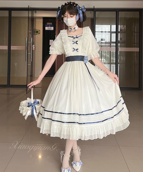 二十四会Lolita 静かな時間 シフォン ロングワンピース [LO567]