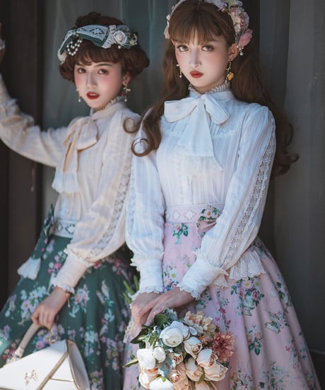 ボーンチャイナ花瓶 クラシックロリィタ ブラウス [LO244]
