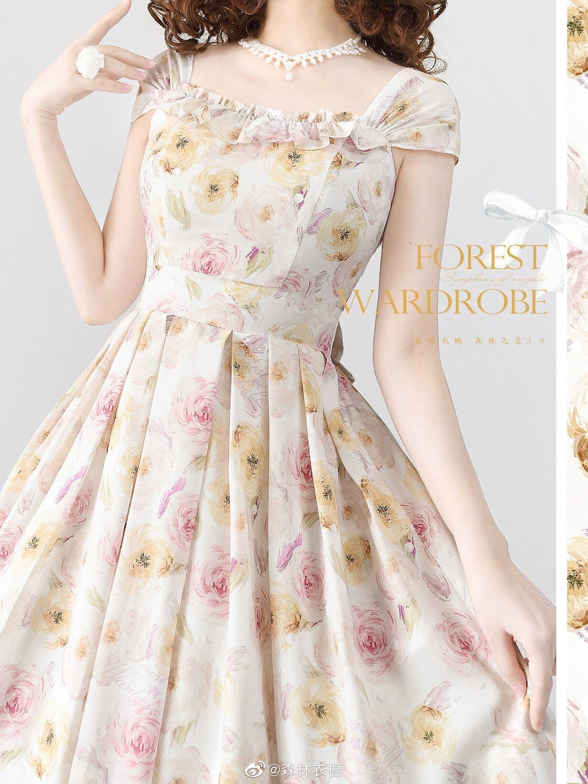Forest Wardrobe 森林のかご3.0 花柄ワンピース [LO748] | Rose