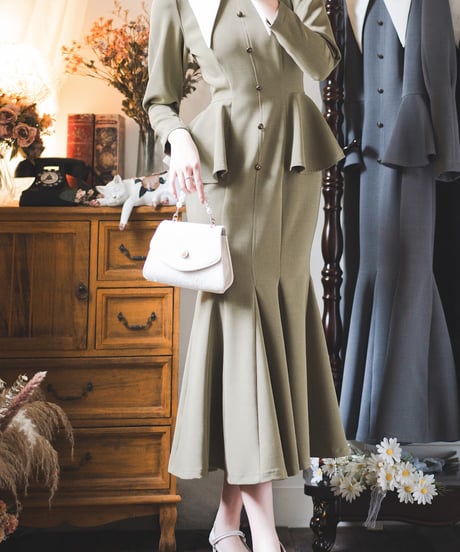 Forest Wardrobe 森林のそよかぜ フィッシュテイル ロングワンピース [LO1252]