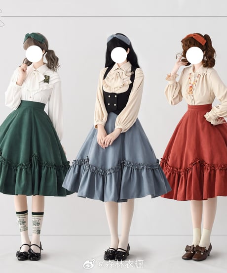 Forest Wardrobe 森林のかご4.0 花びらフリルスカート [LO950]