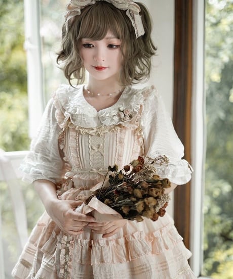 chibi shop 芍薬シリーズ テンセルレース ロングスカート[LO565]