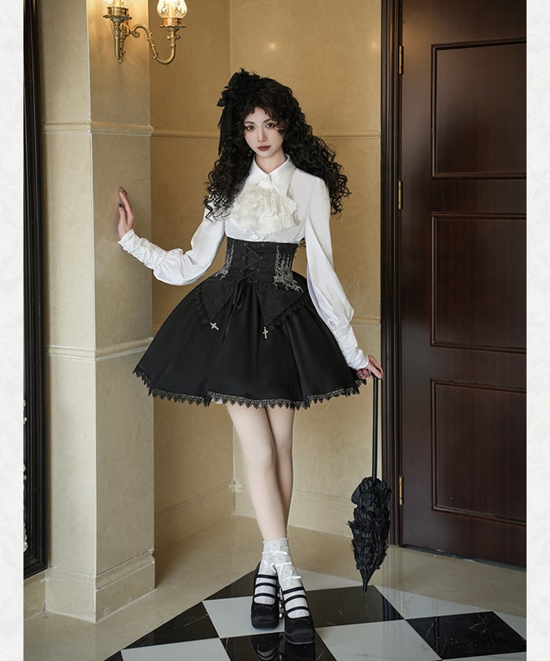 with PUJI / いばらの夜 ゴシック＆ロリィタドレス 双子ブラウス