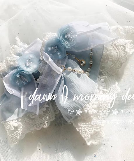 Dawn & Morning Dew Lolita / 朝露の花嫁 クラシックロリィタ アクセサリー （サックス、ピンク、白） [LO917]