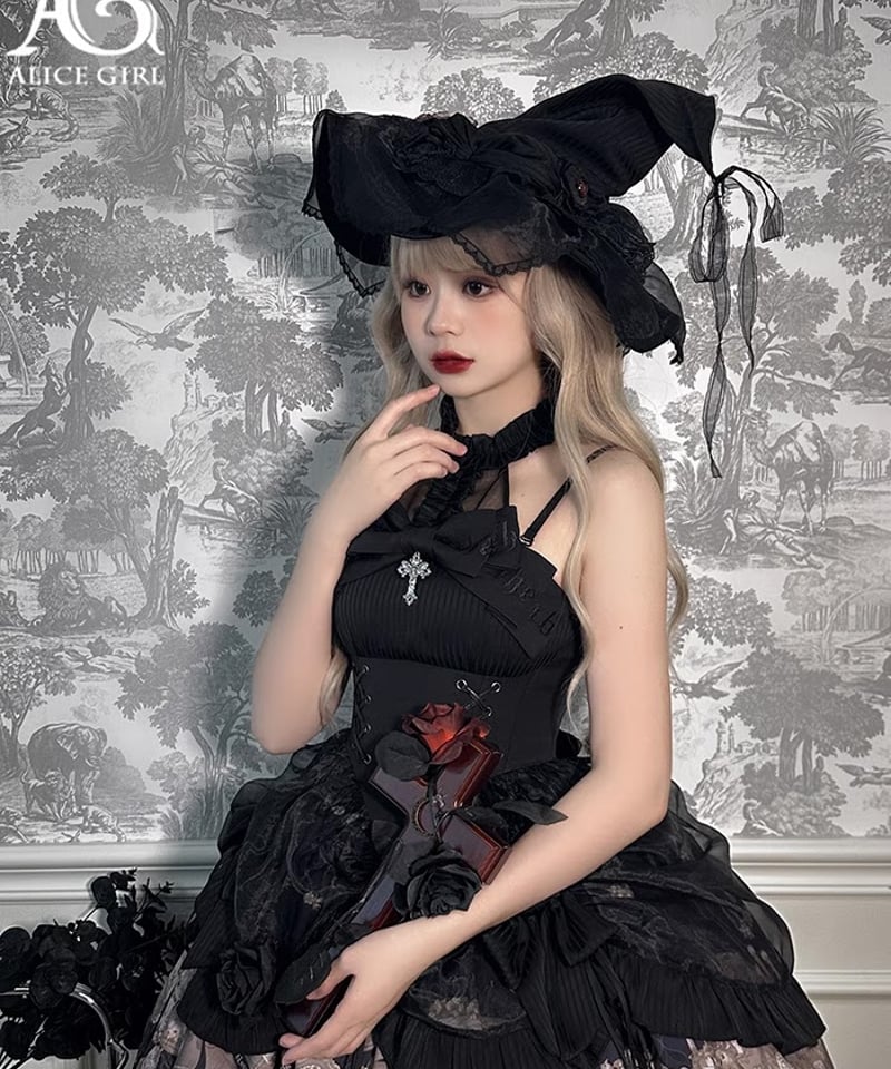 Alice Girl / Mystery Doll ロリィタ ホルターネック ワンピース[ Alice Girl / Mystery Doll ロリィタ ホルターネック ワンピース[